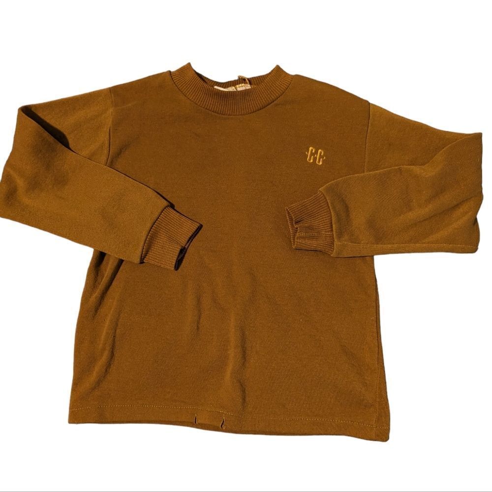 Vintage kids brown embroidered sweatshirt size small